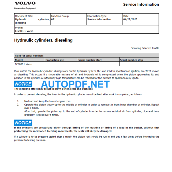 EC200EL Service Repair Manual