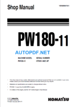 PW180-11 (H75051 and up) Shop Manual 2019