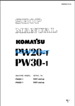 PW20-1, PW30-1 Shop Manual