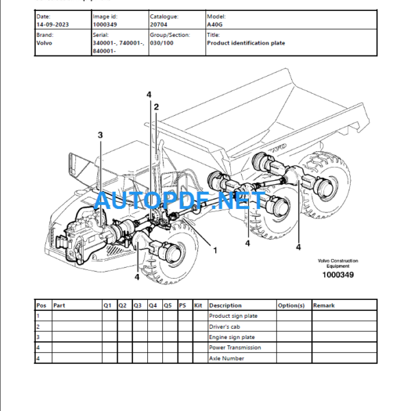 A40G Parts Manual