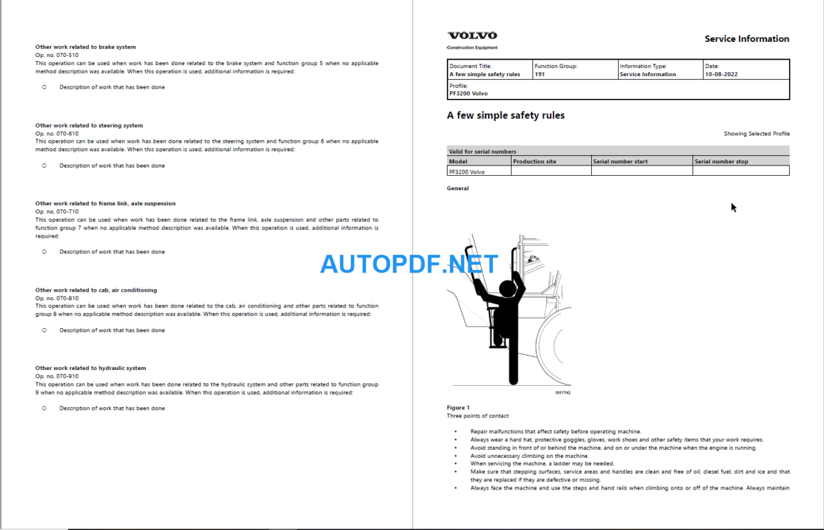 PF3200 Wheeled Paver Service Repair Manual