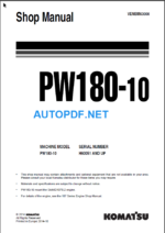 PW180-10 (H60051 and up) Shop Manual