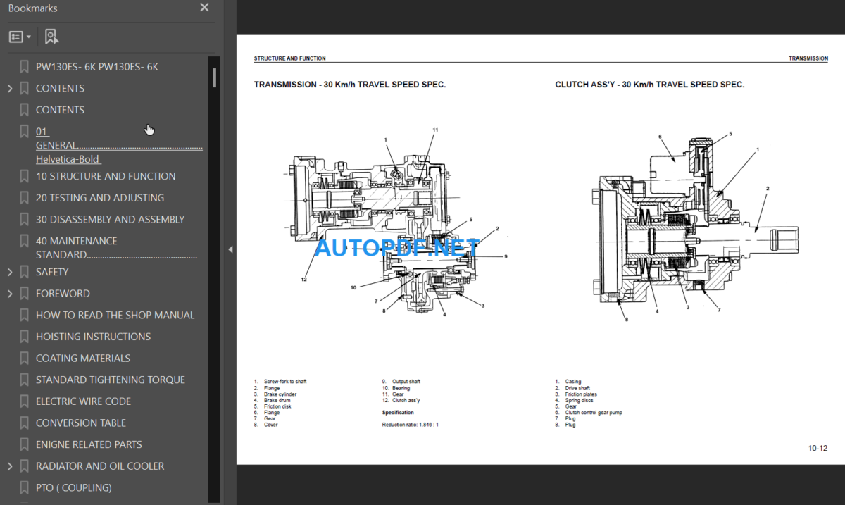 PW130ES-6K (K32001 and up) Shop Manual