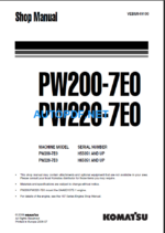 PW200-7E0, PW220-7E0 Shop Manual