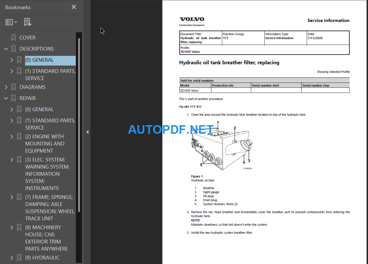 SD105F Service Repair Manual