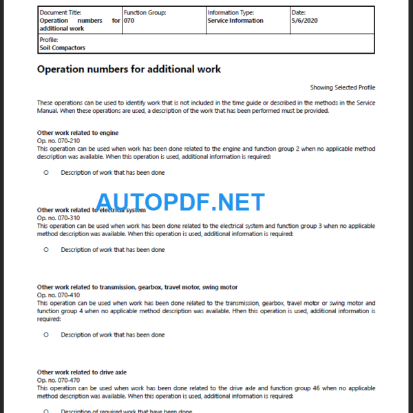 Volvo SD25 Soil Compactor Manual