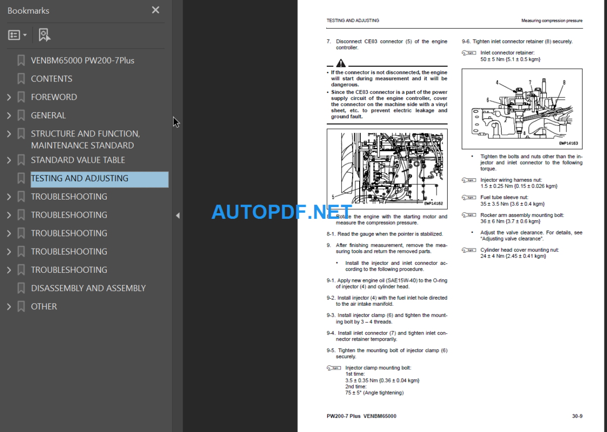 PW200-7 PLUS Shop Manual