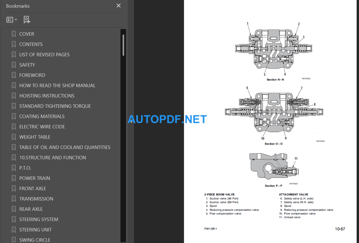 PW110R-1 (2260000282 and up) Shop Manual