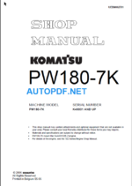 PW180-7K (K40001 and up) Shop Manual