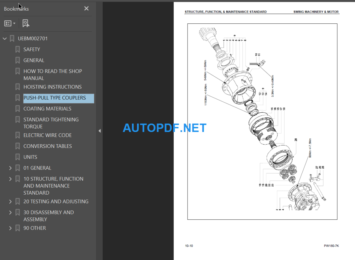 PW180-7K (K40001 and up) Shop Manual