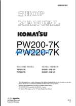 PW200-7K, PW220-7K Shop Manual