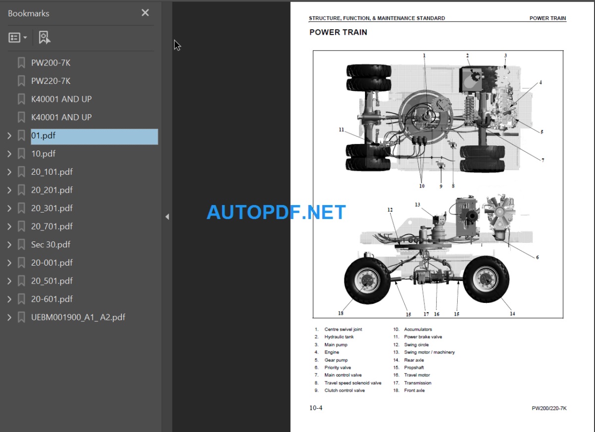 PW200-7K, PW220-7K Shop Manual