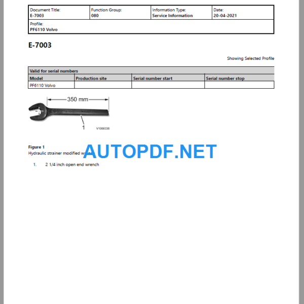 PF6110 Tracked Paver Service Repair Manual