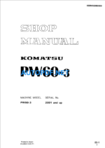PW60-3 Shop Manual