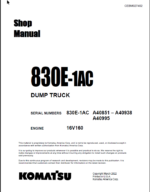 Komatsu 830E-1AC (A40851 – A40938 A40995) Shop Manual