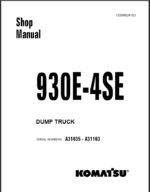 Komatsu 930E-4SE (A31035 - A31163) Shop Manual