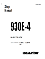 Komatsu 930E-4 (A30693 - A30748 Tier II) Shop Manual