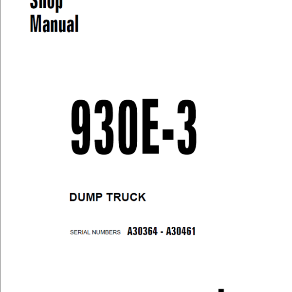 Komatsu 930E-3 Shop Manual