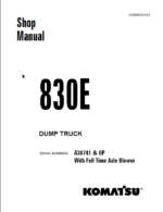 Komatsu 830E (A30741 & UP With Full Time Axle Blower) Shop Manual