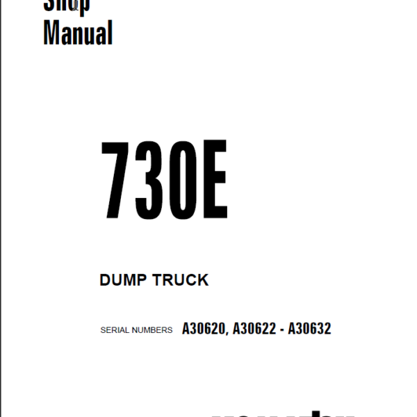 Komatsu 730E (SERIAL NUMBERS N10561 and up) Shop Manual