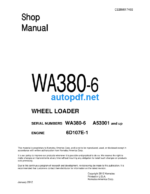 WA380-6 A53001 and up Shop Manual