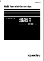 Komatsu HD465-10 HD605-10 Field Assembly Instruction