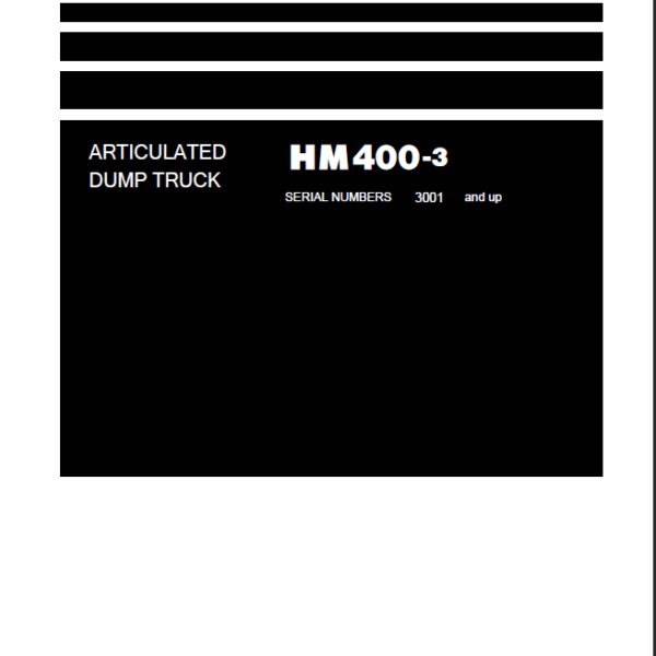 HM400-3 Field Assembly Instruction (3001 and up)