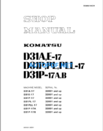 Komatsu Dozer D31AE-17 D31PPLPLL-17 D31P-17AB Shop Manual