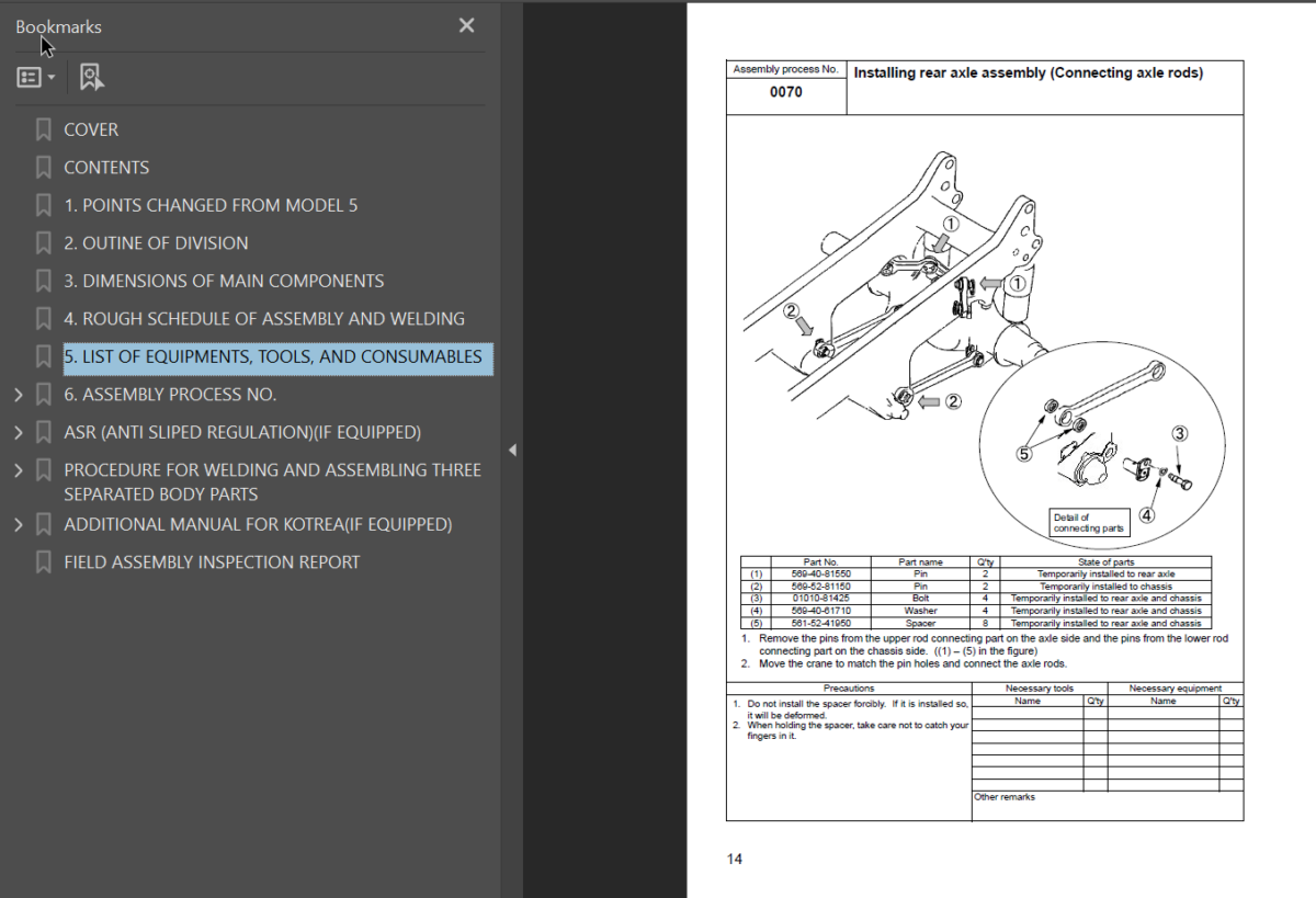 HD465-7 HD605-7 GALEO Field Assembly Instruction