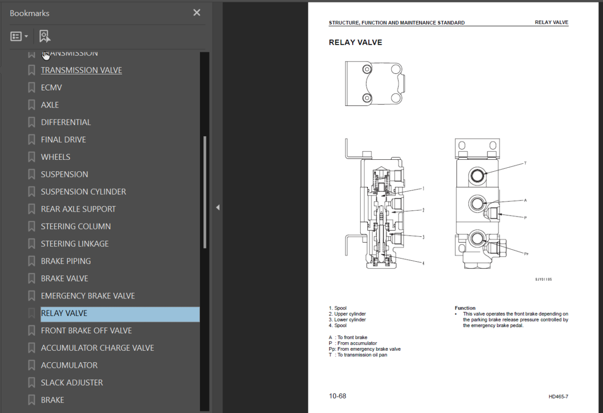 Komatsu HD465-7 Shop Manual