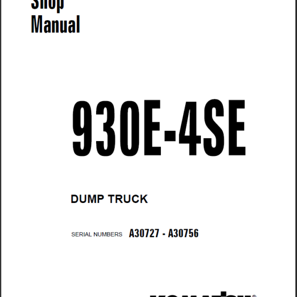 Komatsu 930E-4SE (SEBM035203) Shop Manual