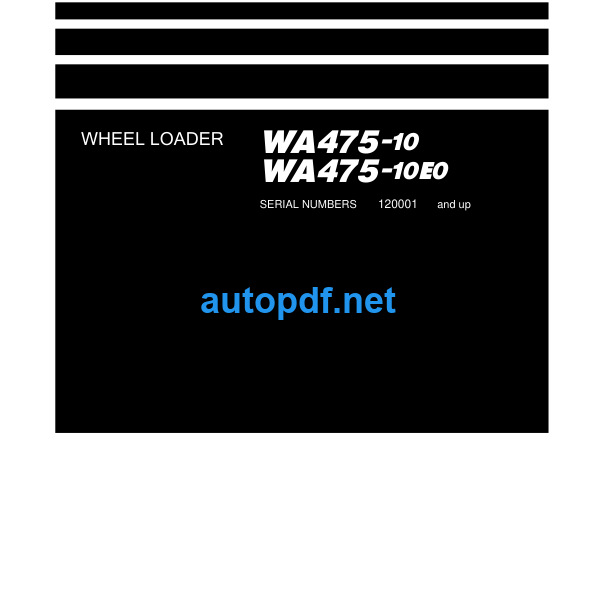 WA475-10 WA475-10E0 Shop Manual