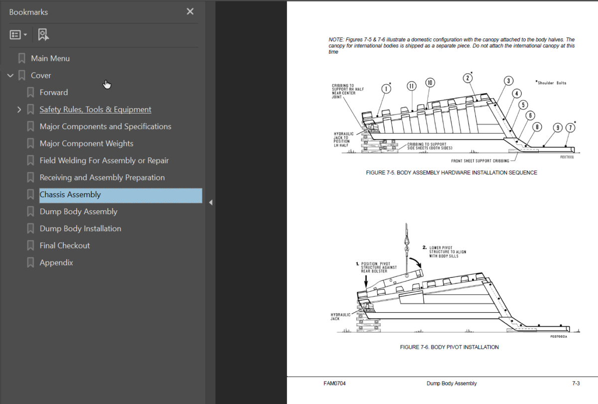 Komatsu HD1500-5 Field Assembly Manual