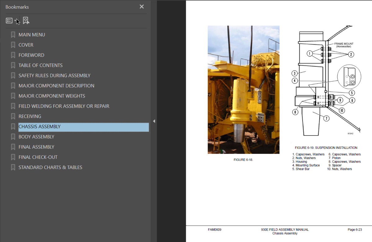 Komatsu 930E-3SE Field Assembly Manual (A30171 A30318 & UP)