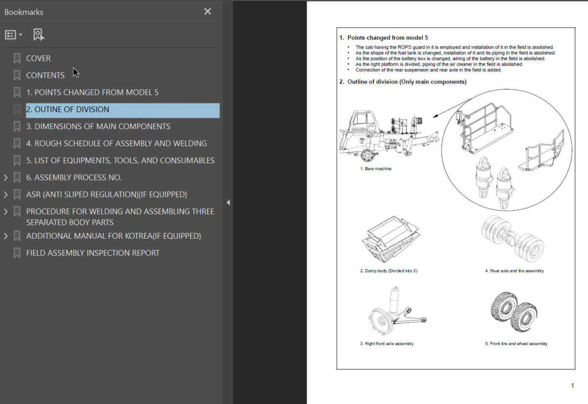 HD465-7 HD605-7 GALEO Field Assembly Instruction