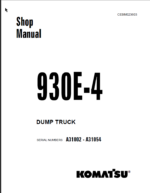 Komatsu 930E-4 (A31002 - A31054) (CEBM023603) Shop Manual