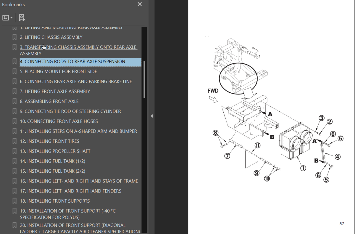 Komatsu HD785-7 Field Assembly Instruction (SERIAL NUMBERS 4001 and up)