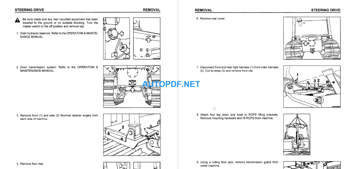 Komatsu Dozer D32EP-1D38EP-1D39EP-1 Shop Manual