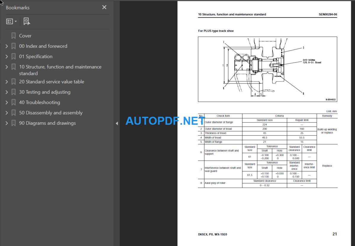 D65EX-15E0  D65PX-15E0  D65WX-15E0 Shop Manual