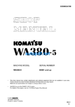 WA380-5 Shop Manual