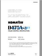 Komatsu Dozer D475A-3 Shop Manual