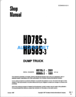 HD785-3 HD985-3 Shop Manual