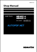 Komatsu HD465-10 HD605-10 Shop Manual