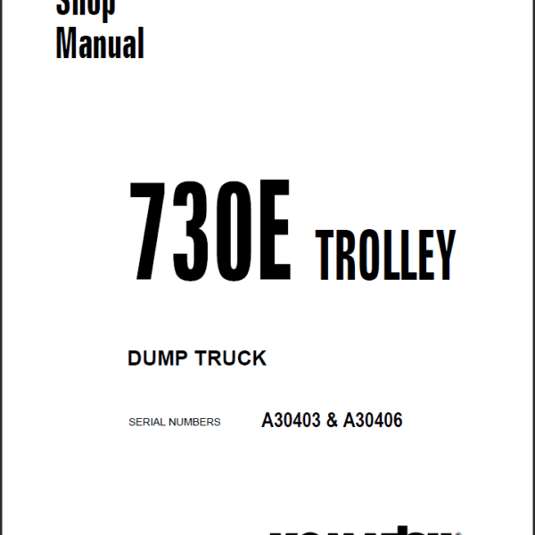 Komatsu 730E TROLLEY Shop Manual