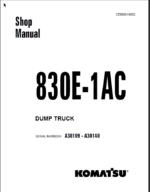 Komatsu 830E-1AC (A30109 - A30140) Shop Manual