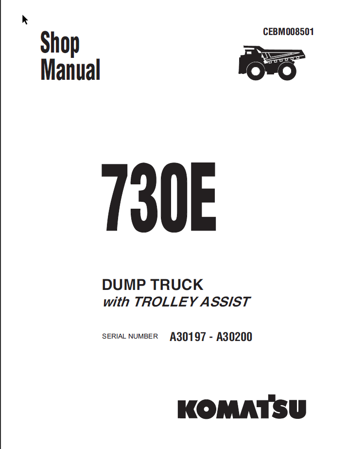 Komatsu 730E (A30197 - A30200) Shop Manual