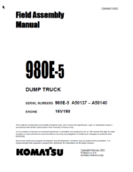 Komatsu 980E-5 Field Assembly Manual