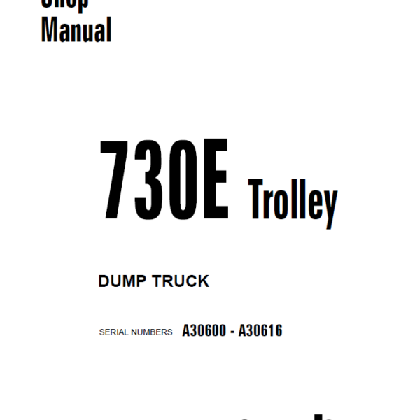 Komatsu 730E TROLLEY (A30600 - A30616) Shop Manual