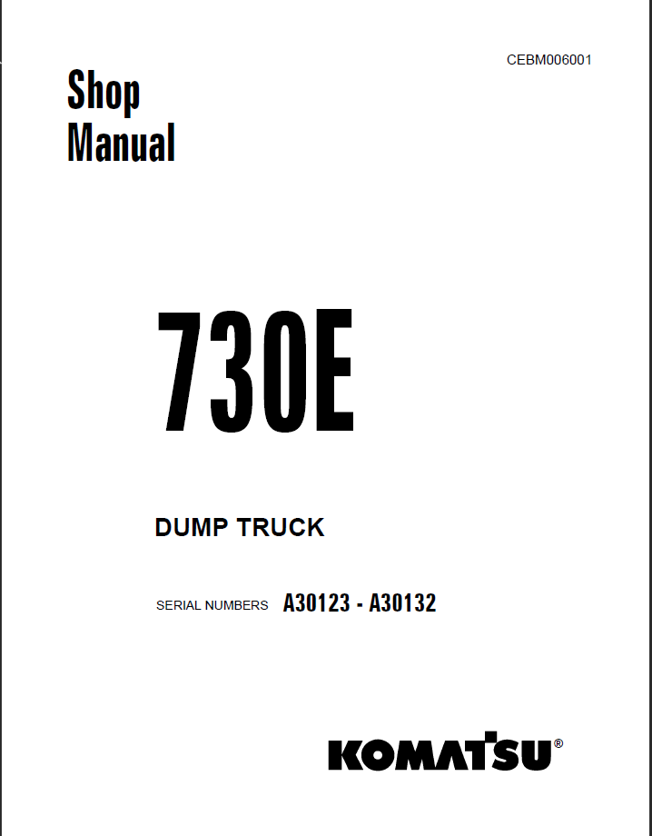 Komatsu 730E (A30123 - A30132) Shop Manual