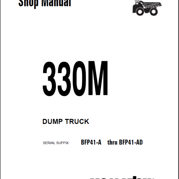 Komatsu 330M (BFP41-A thru BFP41-AD) Shop Manual